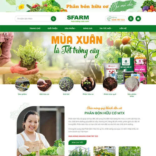 Thiết Kế Website Phân Bón Hữu Cơ MA-679