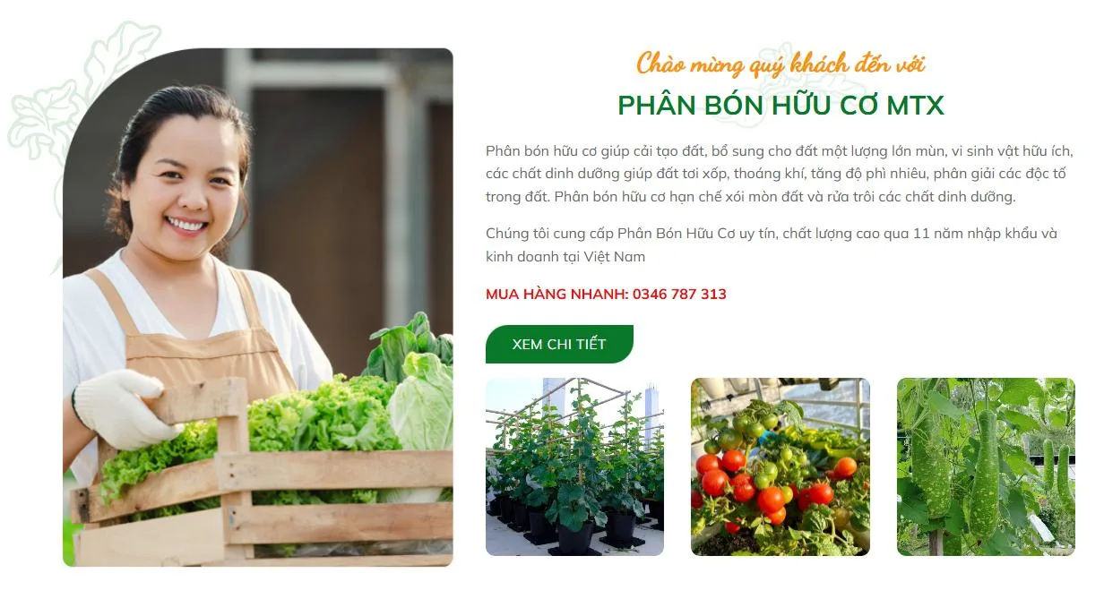Thiết Kế Website Phân Bón Hữu Cơ MA-679