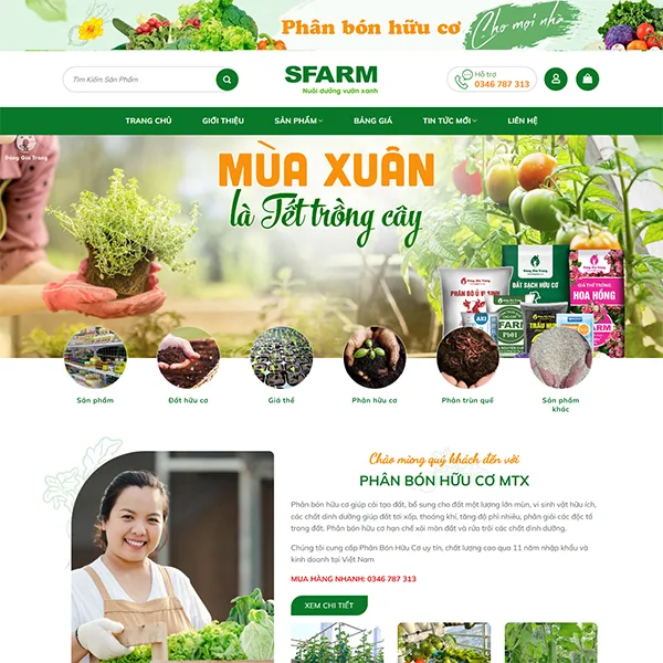 Thiết Kế Website Phân Bón Hữu Cơ MA-679