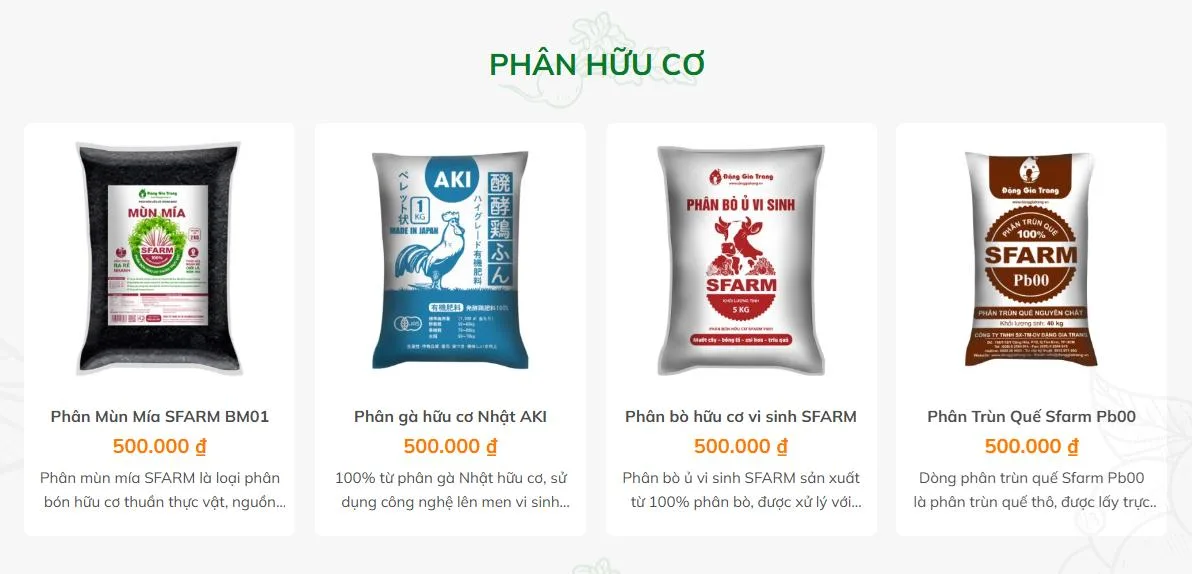 Thiết Kế Website Phân Bón Hữu Cơ MA-679