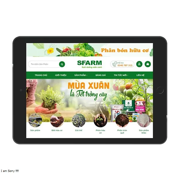 Thiết Kế Website Phân Bón Hữu Cơ MA-679
