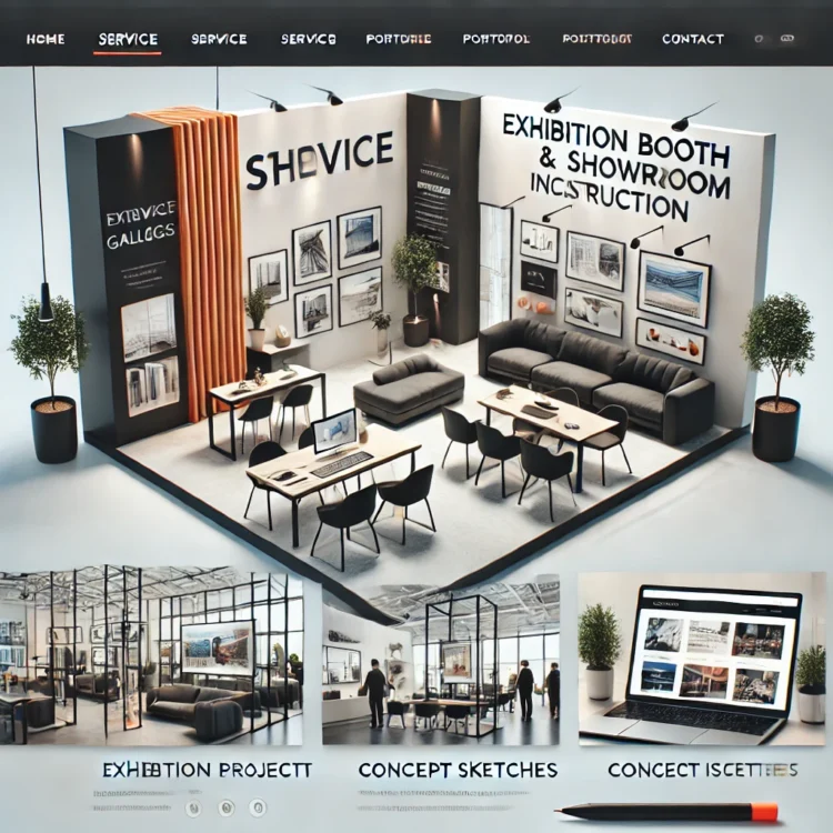 Thiết kế website Thi công gian hàng, showroom – Chuẩn SEO