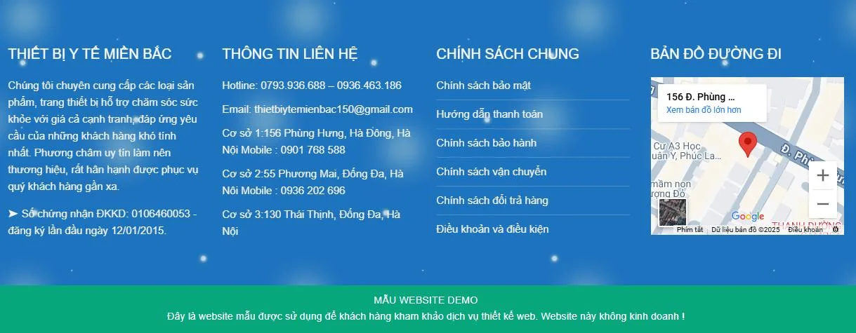 Thiết Kế Website Thiết Bị Y Tế MA-689
