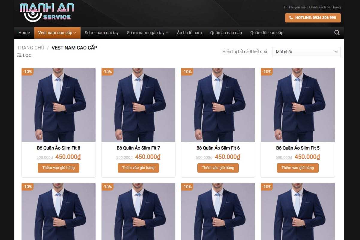 Thiết Kế Website Vest Nam Cao Cấp: Mang Đến Sự Lịch Lãm Và Sang Trọng