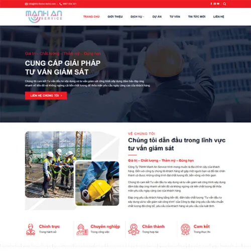 Thiết Kế Website Xây Dựng MA-683