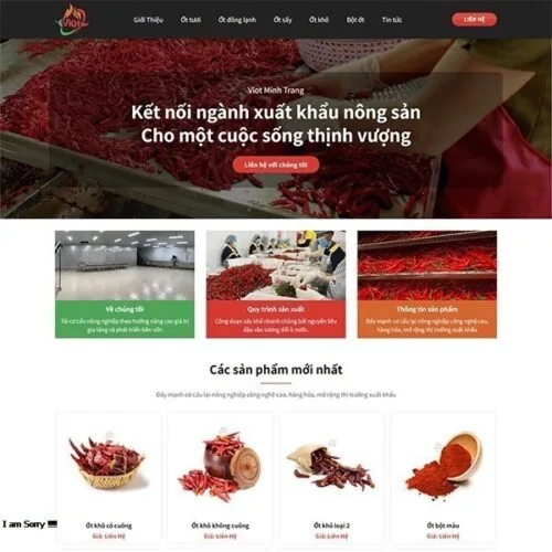 Thiết Kế Website Xuất Khẩu Nông Sản MA-686 Thiết Kế Website Xuất Khẩu Nông Sản MA-686