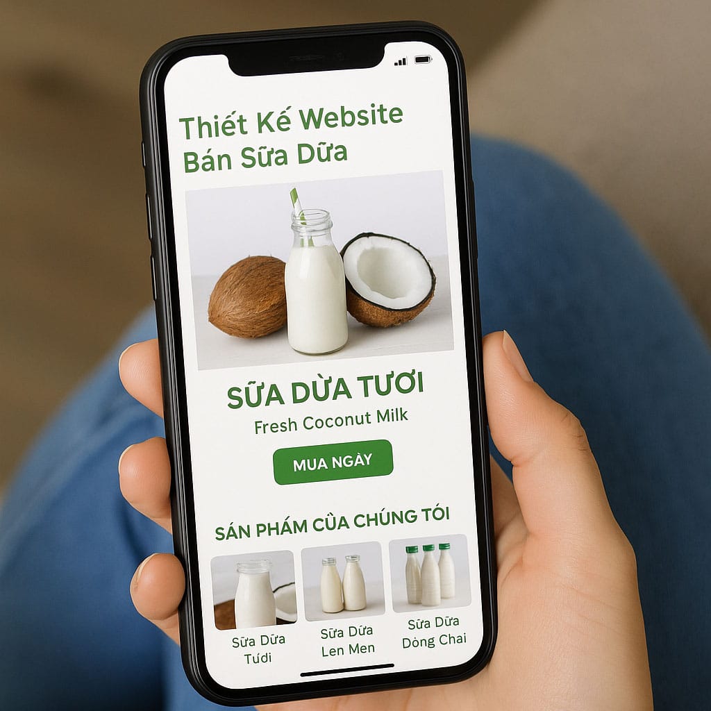 Thiết Kế Website Bán Sữa Dừa Chuẩn SEO – Tối Ưu Chuyển Đổi