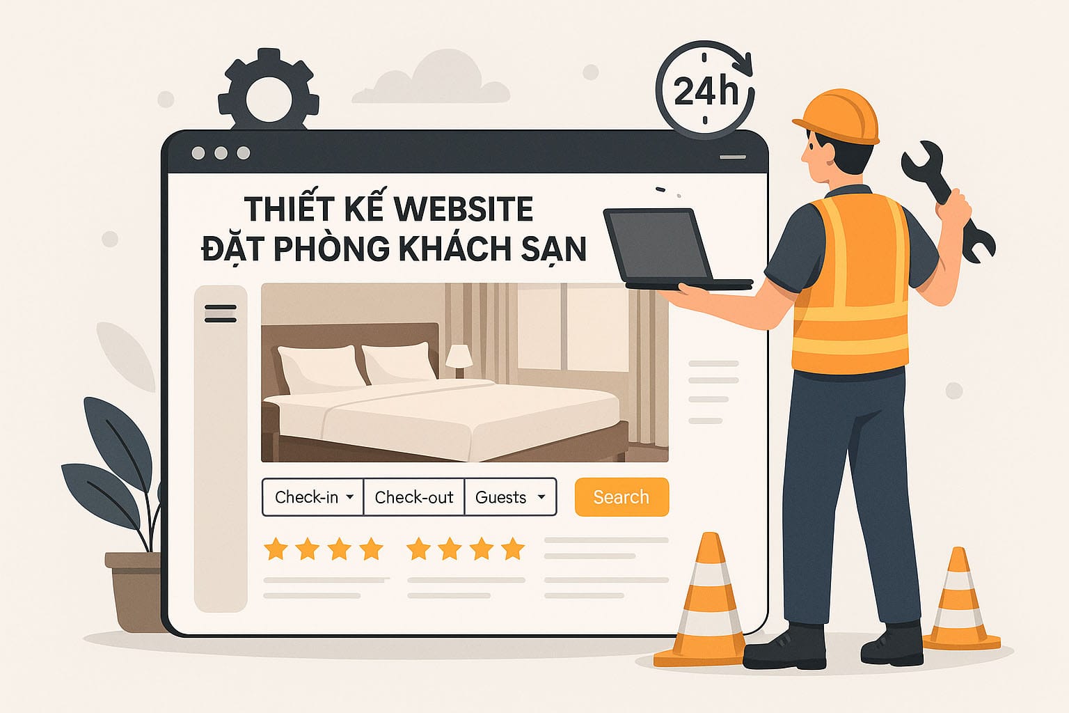 Thiết Kế Website Đặt Phòng Khách Sạn Chuyên Nghiệp, Chuẩn SEO