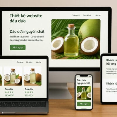 Thiết Kế Website Dầu Dừa Chuẩn SEO, Bán Hàng Hiệu Quả