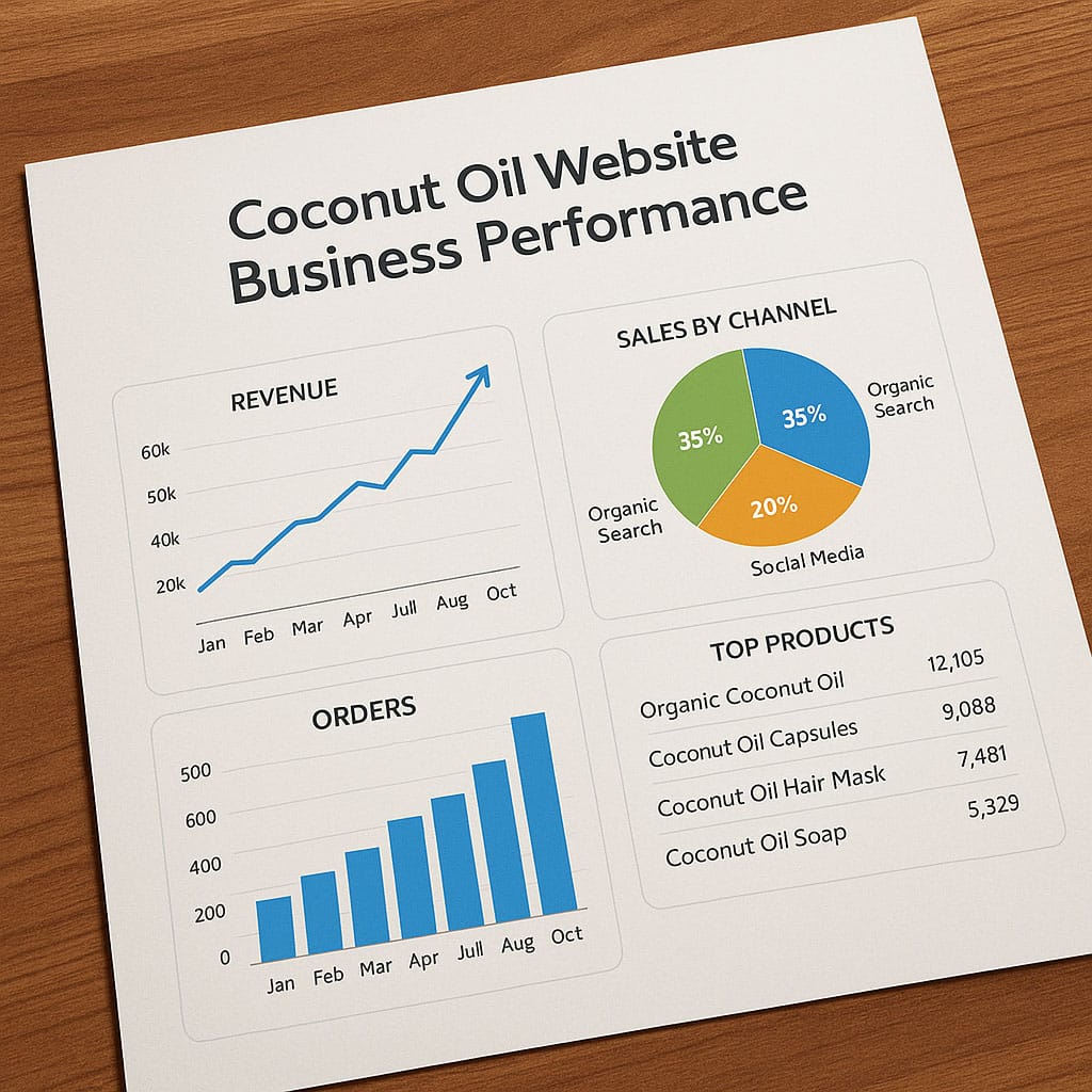 Thiết Kế Website Dầu Dừa Chuẩn SEO, Bán Hàng Hiệu Quả
