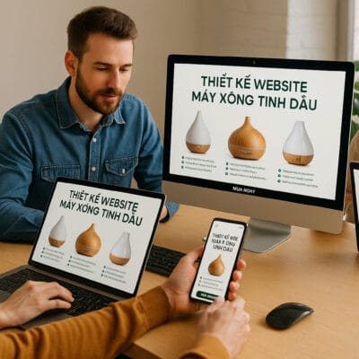 Thiết Kế Website Máy Xông Tinh Dầu – Tối Ưu SEO, Giao Diện Thư Giãn