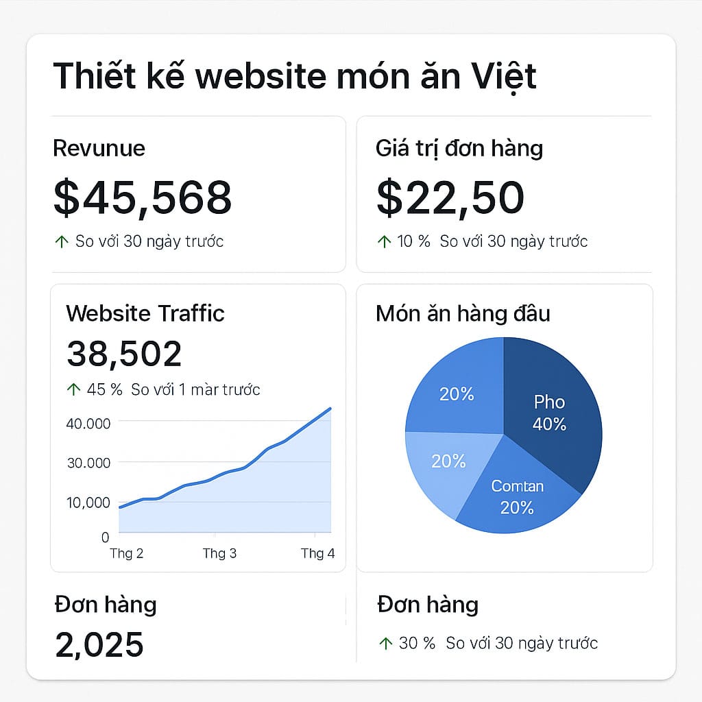 Thiết Kế Website Món Ăn Việt – Chuẩn SEO, Giao Diện Đẹp, Bản Sắc Việt