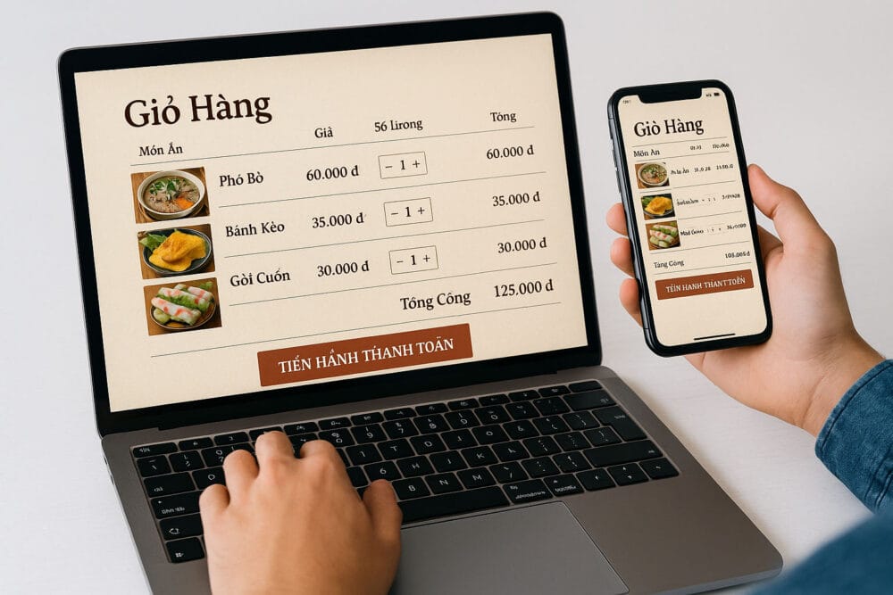 Thiết Kế Website Món Ăn Việt – Chuẩn SEO, Giao Diện Đẹp, Bản Sắc Việt