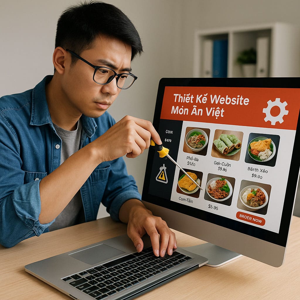 Thiết Kế Website Món Ăn Việt – Chuẩn SEO, Giao Diện Đẹp, Bản Sắc Việt