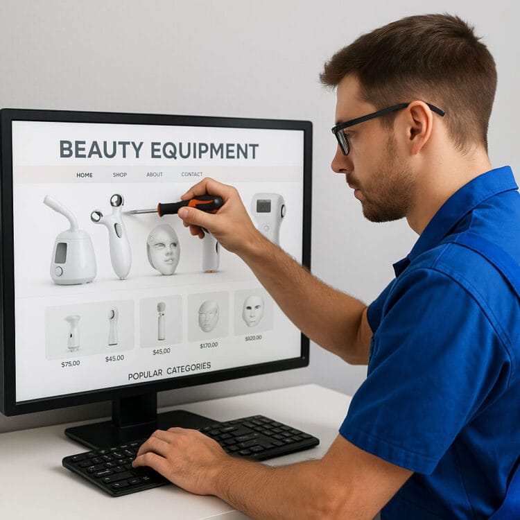 Thiết Kế Website Thiết Bị Làm Đẹp – Chuẩn SEO, Giao Diện Sang Trọng