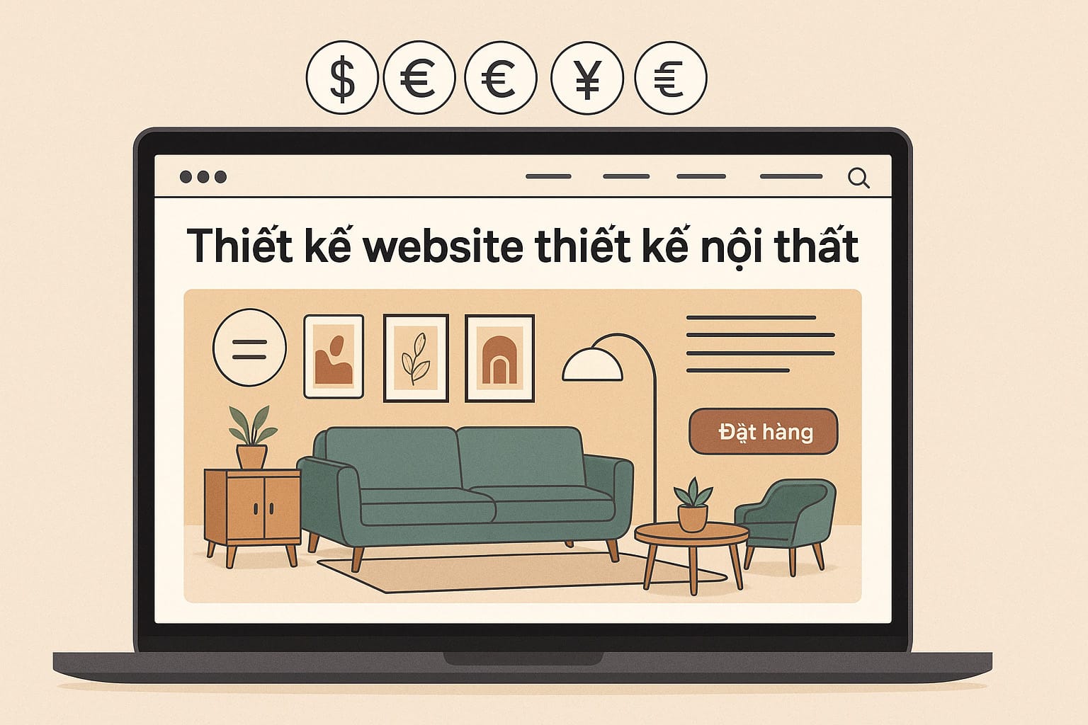 Thiết kế website thiết kế nội thất – Nâng tầm thương hiệu nội thất