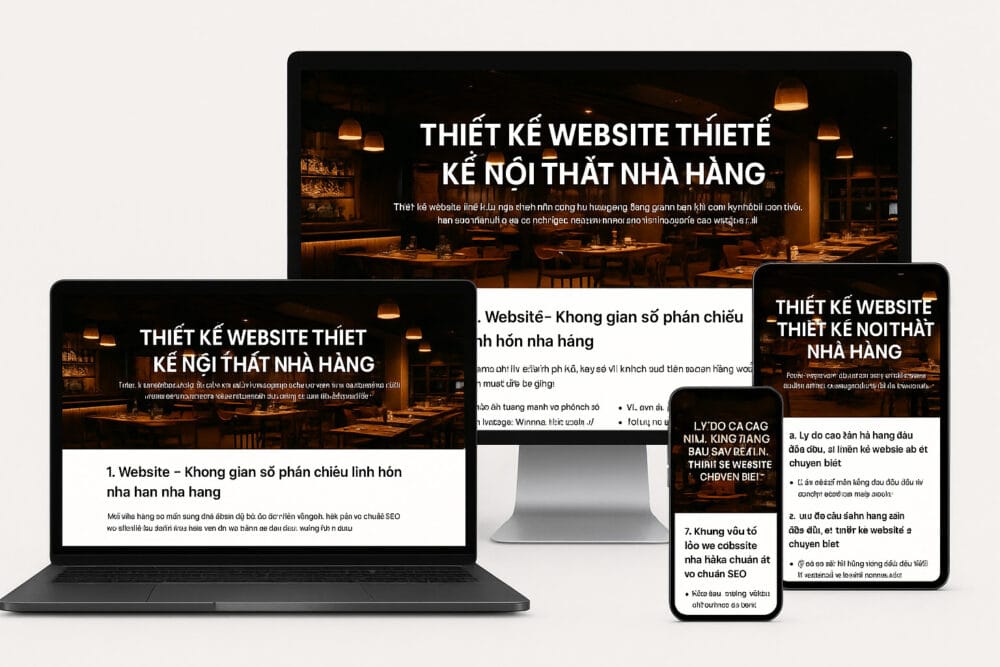Thiết kế website thiết kế nội thất nhà hàng – Thu hút khách hàng