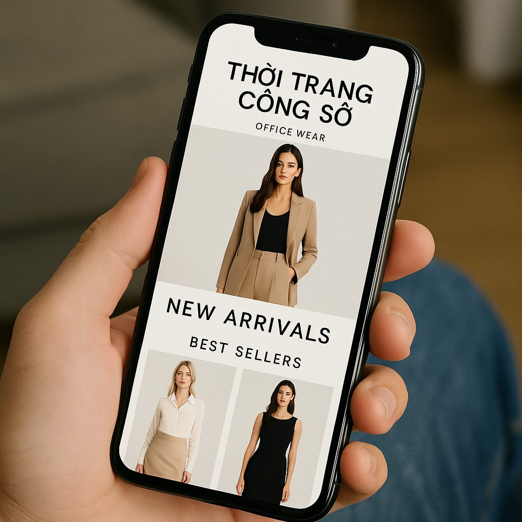 Thiết kế website thời trang công sở – Thương hiệu cho ngành may mặc
