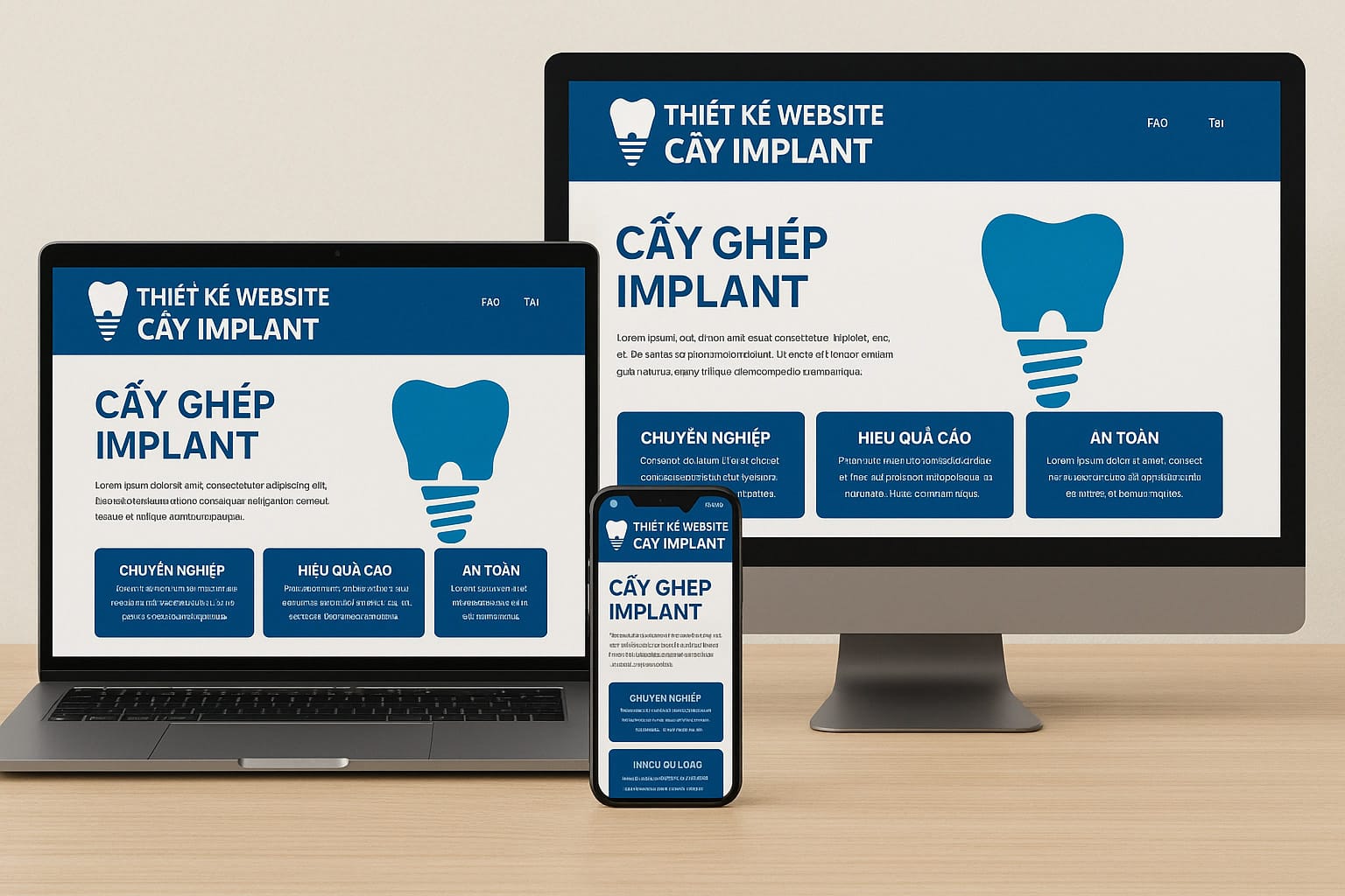 Thiết Kế Website Cấy Implant Chuẩn SEO | Tăng Uy Tín & Chuyển Đổi