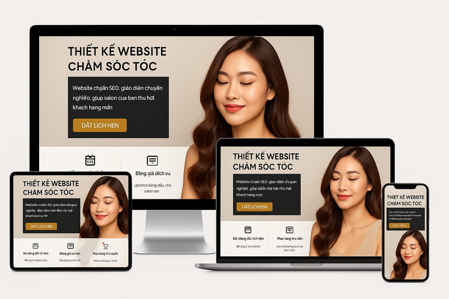 Thiết Kế Website Chăm Sóc Tóc Chuẩn SEO – Giao Diện Đẹp