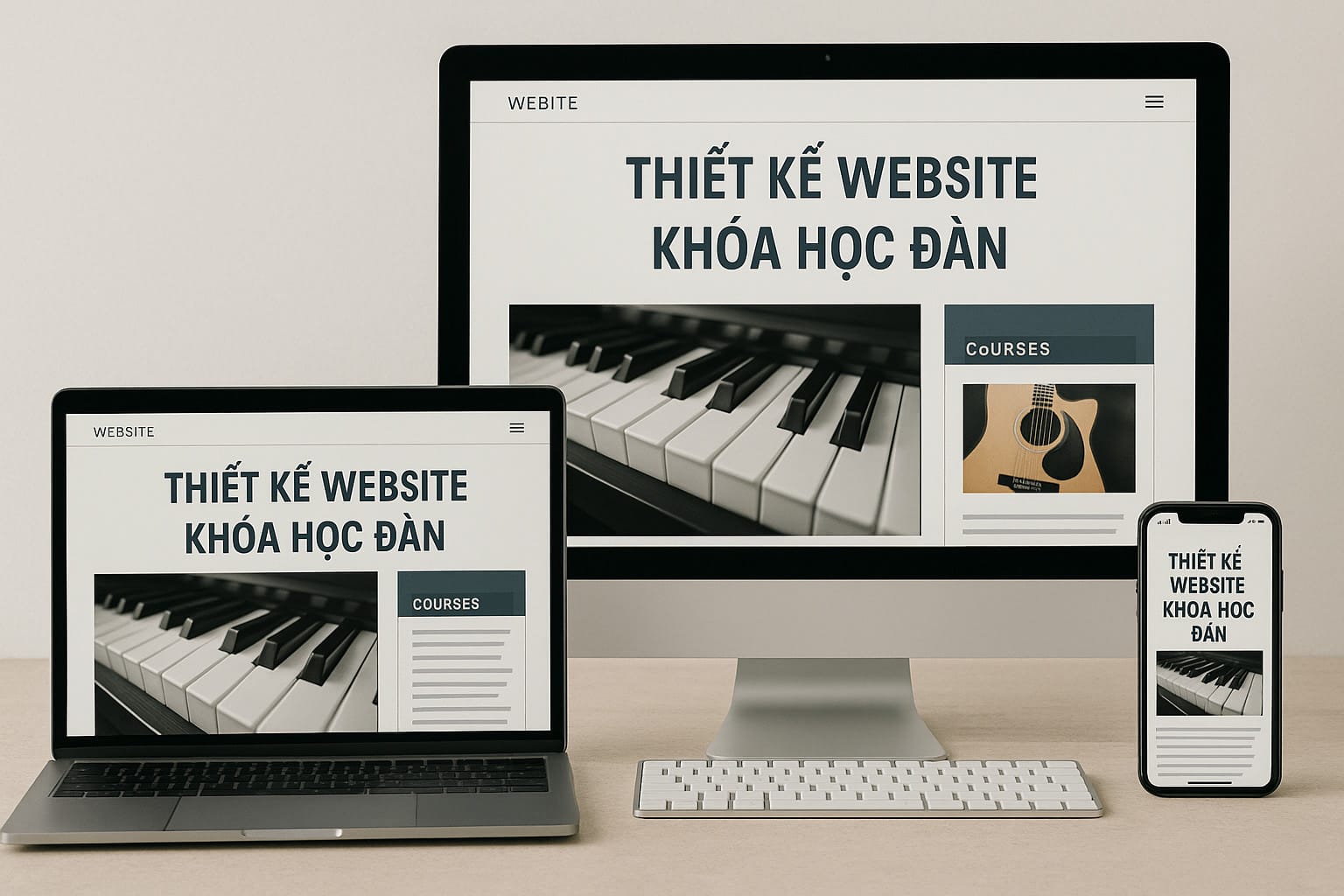 Thiết Kế Website Khóa Học Đàn Chuẩn SEO – Tối Ưu Chuyển Đổi