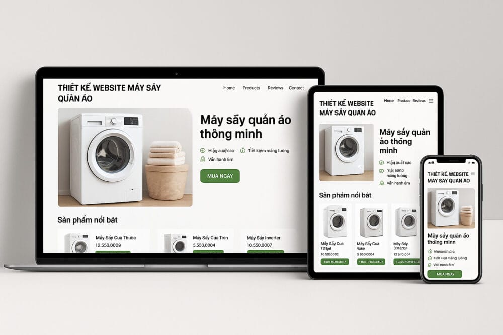 Thiết Kế Website Máy Sấy Quần Áo Tối Ưu Chuyển Đổi