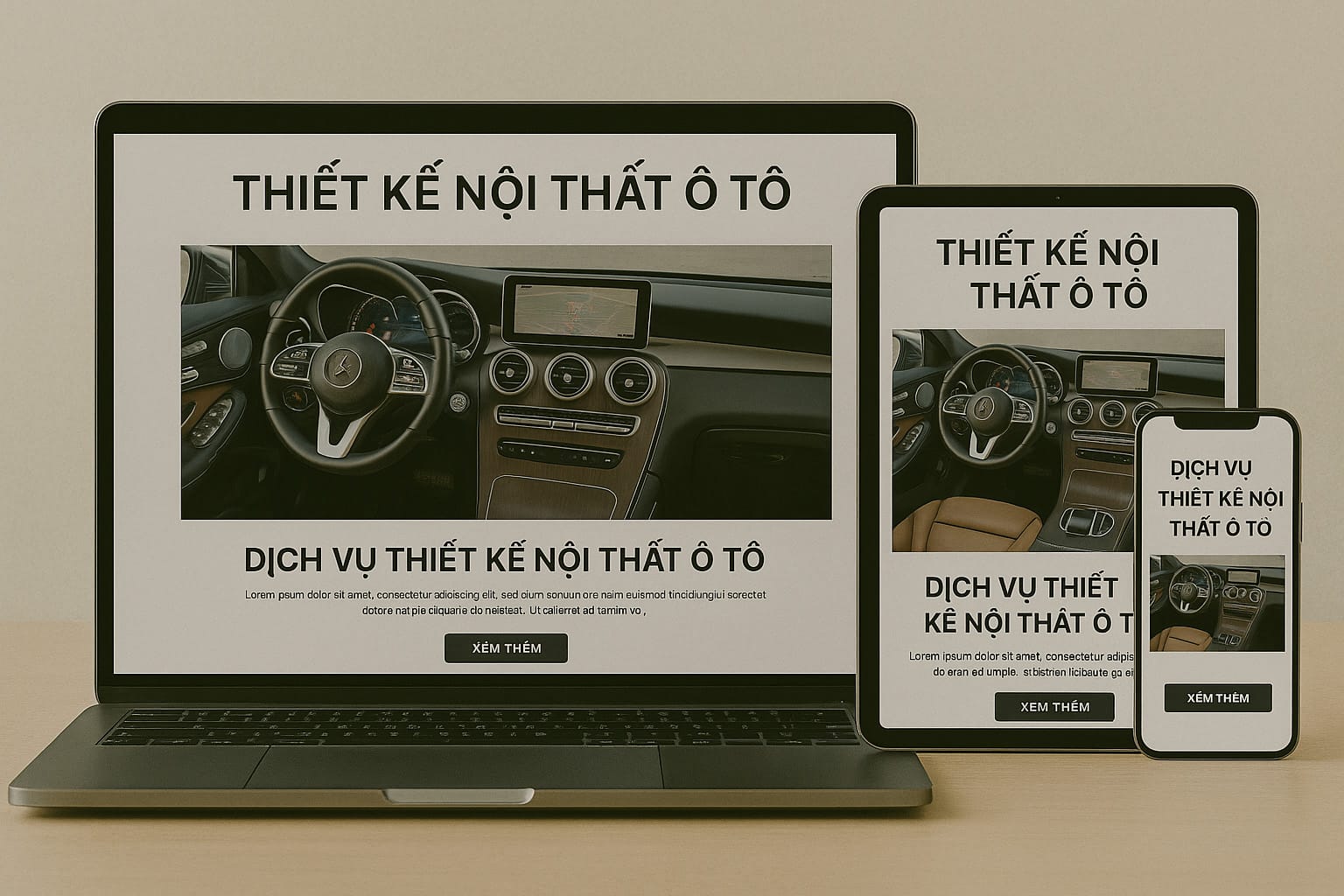 Thiết Kế Website Nội Thất Ô Tô Chuẩn SEO – Thu Hút Khách Hàng