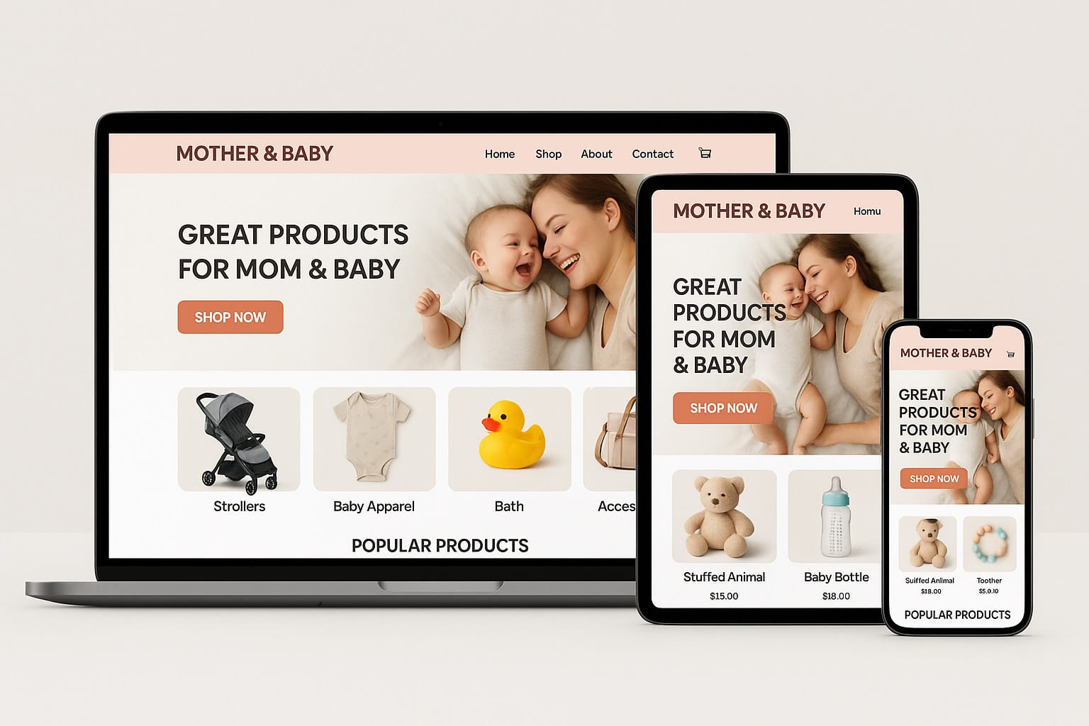 Thiết Kế Website Sản Phẩm Mẹ Và Bé – Tăng Doanh Thu Vượt Trội